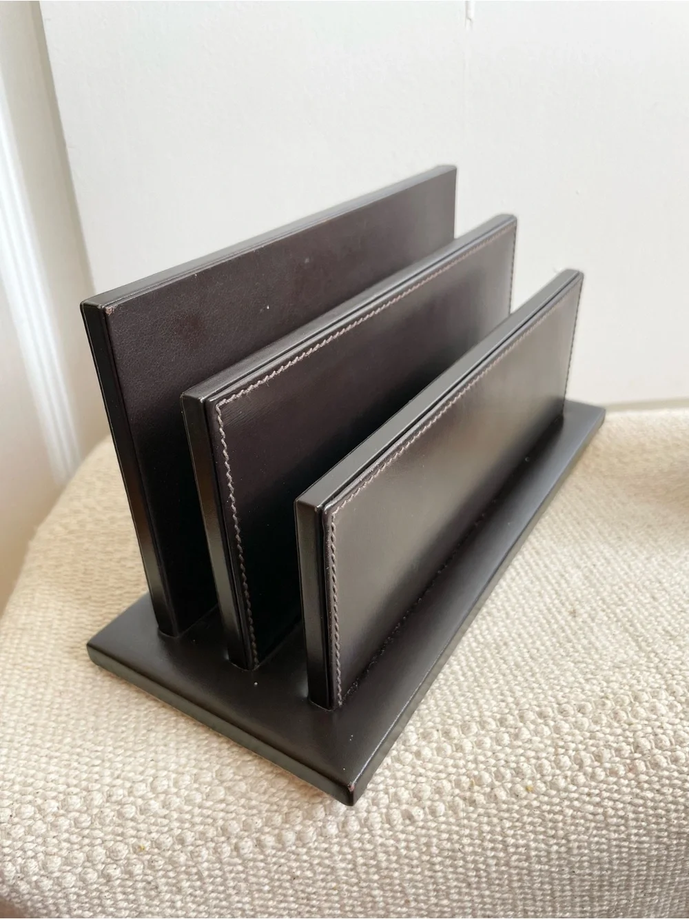 T Anthony Leather Letter Paper Organizer And Leather Pen Box ITALY